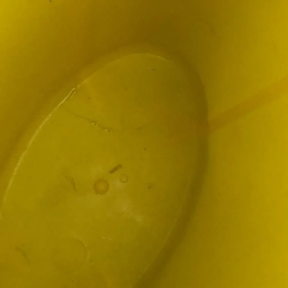 Vintage Yellow Embossed Floral Footed Wastebasket 1970s Small Trash Can 13